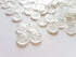 100 pcs Clear White Shirt Buttons 4 Holes Size 11mm...