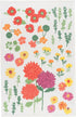 Now Designs Floursack Kitchen Towels Quick Dry Cotton Hand Towel Set, 3 Count, Flowers of The Month, 20 x 30 in...