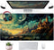 Cool Aesthetic Castle Mouse Pad Desk Pad Cute Cloudy and Starry Desk Mat, Office Desk Decor Anime Mousepad Laptop Keyboard and Mouse Mat, XXL Larg...