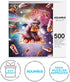 AQUARIUS Random Galaxy Cat Pizza Puzzle (500 Piece Jigsaw Puzzle) - Officially Licensed Random Galaxy Merchandise & Collectibles - Glare Free - Pr...