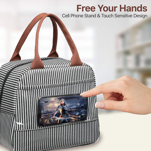Bagseri Insulated Lunch Bag Women - Lunch Bag for Women Men Reusable Lunch Box Leakproof Thermal Cooler Sack Food Handbags Case High Capacity for ...