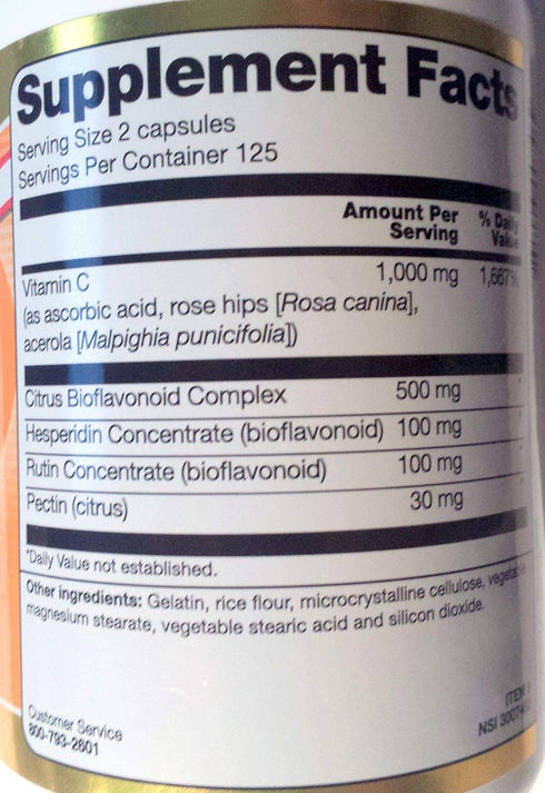 Vitacost Buffered C w/ Bioflavonoid Complex -- 1000 mg per serving - 250 Capsules...
