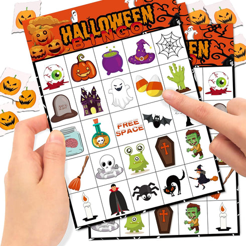 40 Players Halloween Bingo Game Cards - Hallowmas Goodie Bags Stuffers Gifts for Kids Holiday Activity Party Supplies Favors...