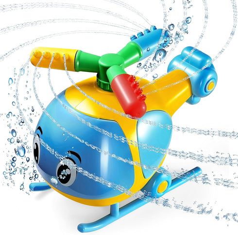 Helicopter Water Sprinkler for Kids, Spinning Sprinkler for Yard, Sprays Water 15 Feet High for Summer Outdoor Play...