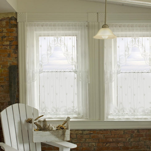 Heritage Lace White 72"X36" Tidepool Swag Pair...