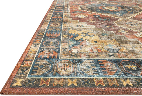 Loloi Skye Collection SKY-11 Rust/Blue 2'-0" x 5'-0" Accent Rug...