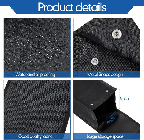 Grill Utensil BBQ Tool Barbecue Hardware Tool Grill Utensil Holder Pouch Oxford Cloth Grill Accessory Storage Bag Foldable Grill Bags for Camping ...