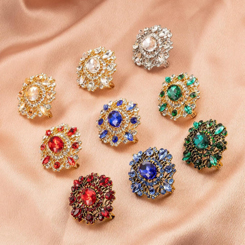 LAXPICOL Vintage Clear Austrian Crystal Brooch Pin For Women Elegant Wedding Bridal Broach Pin 1.69"*1.39"...
