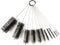 8 Inch Nylon Tube Brush Set, 12 Piece Variety Pack | for Cleaning Hard-to-Reach Spaces...