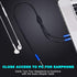 Headphone Splitter 1Ft, Headphone Splitter for Computer 3.5mm Female to 2 Dual 3.5mm Male Headphone Mic Audio Y Splitter Cable Smartphone Headset ...
