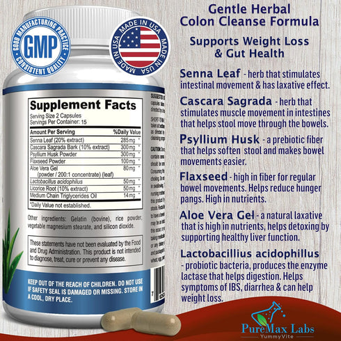 15 Day Colon Cleanse and Detox, Herbal Detox Formula, Supports Weight Loss, Constipation Relief - Boosts Energy. Flush Toxins, Natural Safe Colon ...