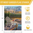 Summer Spring Welcome to the Lake Adirondack Chairs Small Decorative Garden Flag, Lakeside Boat Ocean Yard Outside Burlap Decoration Outdoor Decor...