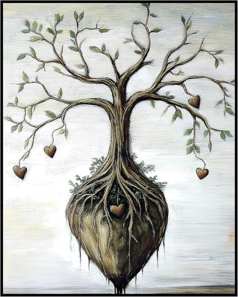 Posterizer 1 pcs-love grows here-heart forest-Valentine's day inspired -3-Romantic Art-Holiday Poster -Gift for Couples boyfriend girlfriend Husba...