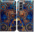 Case for Galaxy S21 Plus 5G, Gorgeous Colours Circle Mandala Leather Flip Phone Case Wallet Cover with Card Slot Holder Kickstand for Samsung Gala...