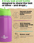 Kids Water Bottle - 12oz Purple | Leak Proof With Straw & Handle | 24 Hours Cold | Insulated, Double Wall Stainless Steel | Easy Sip Toddler Cup |...