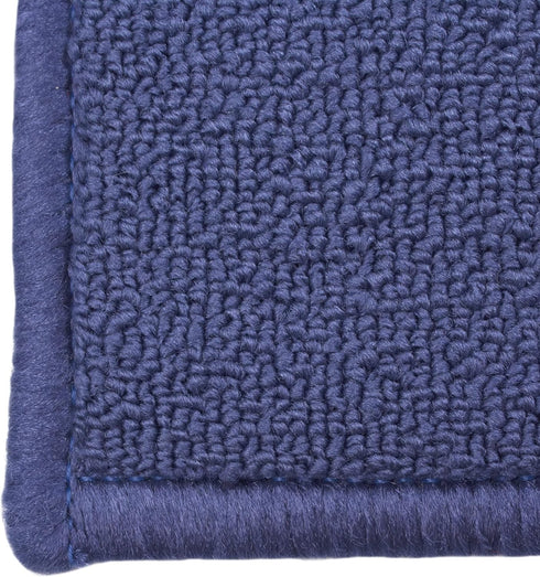 Ritz Solid Accent Rug: 18" x 30" Stain Resistant Kitchen or Living Room Floor Mat, Latex Backing, Machine Washable, Blue...
