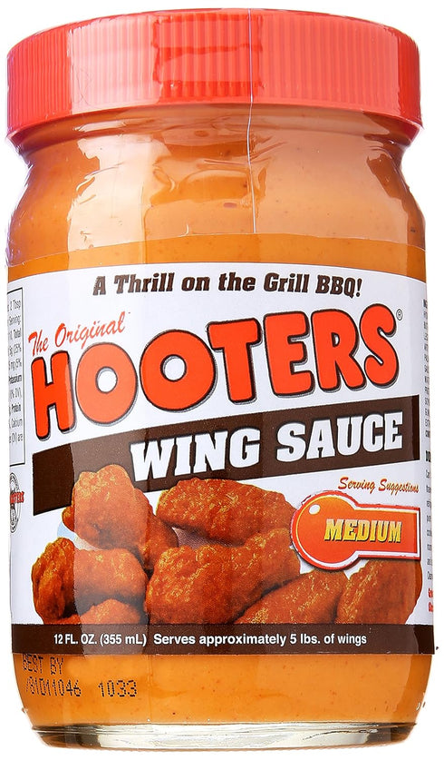 Hooters Wing Sauce, Medium, 12 oz...