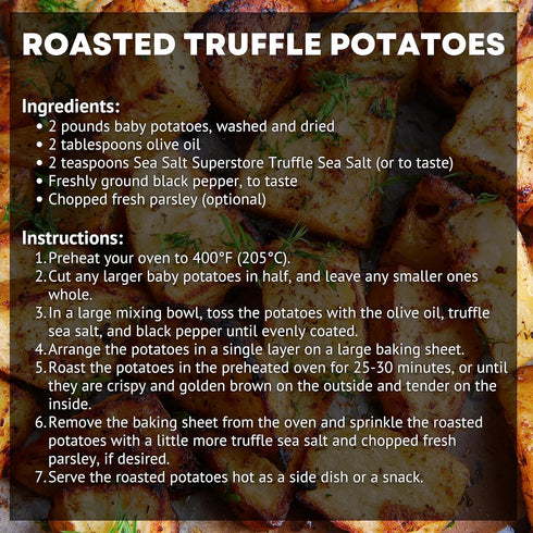 Truffle Salt, Finishing Sea Salt Infused with Black Truffle, Italian Black Truffle Seasoning, 14 oz Bag - Sea Salt Superstore...