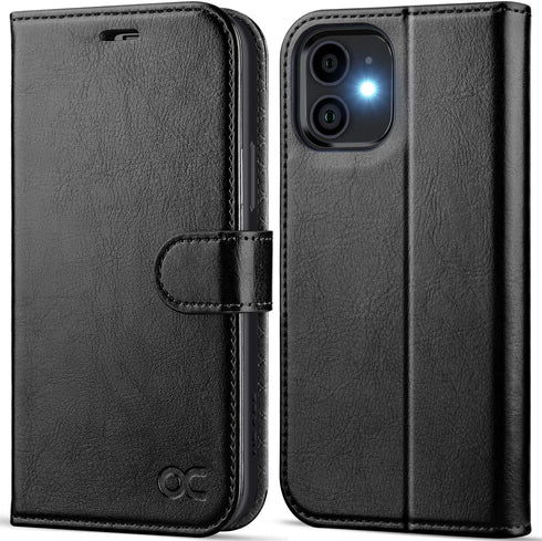 OCASE Compatible with iPhone 12 Case/Compatible with iPhone 12 Pro Wallet Case, PU Leather Flip Case with Card Holders RFID Blocking Kickstand Pho...
