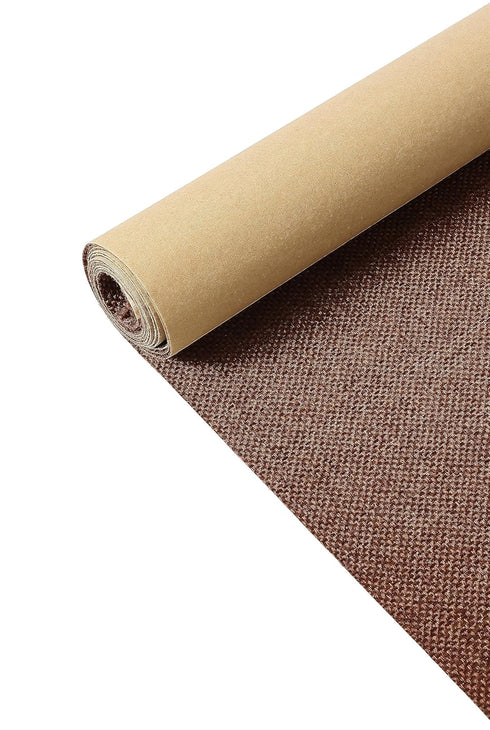 Self-Adhesive Linen Repair Fabric Patch - 17.2''x60'' Roll Brown Fabric Repair Tape for Couches,Sofa,Clothing,Scrapbooking, Fabric, Decor, Craftin...