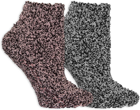Dr. Scholl’s Women’s Fuzzy Spa Socks - Cozy Low Cut 2 & 3 Pairs - Lavender & Vitamin E Infused...