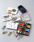 Nihonga Sumi-e Watercolor Paint Pan Set, 8 Pearl colors by Kissho...