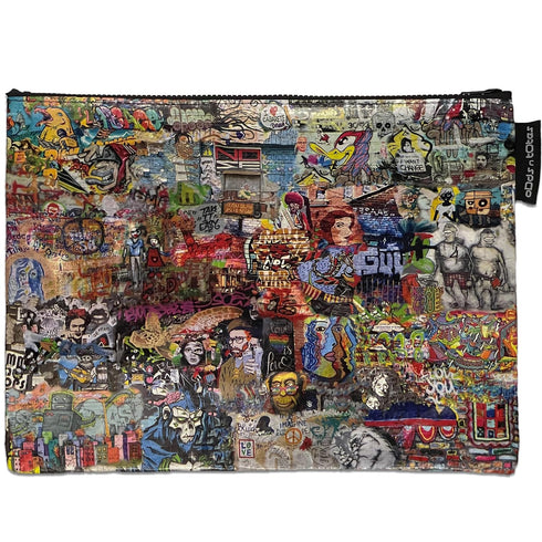 Jumbo Zipper Pouch | Made from Recycled Plastic Materials, Toiletry Bag for Women, Men, Pouches for Organization, Travel Essentials, Art, Office S...
