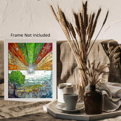 Posterizer 1 pcs-concept of a cosmological boundary inspired by medieval and alchemical art 1-Collectibles & Fine Art-Fantasy & Fiction Art-Living...