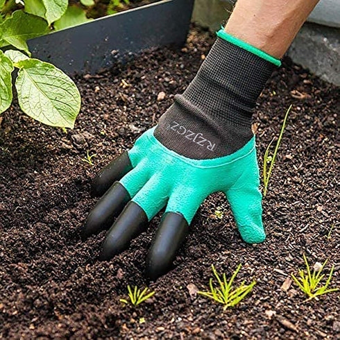 2 Pairs Garden Gloves with Claws for Women and Men Both Hands Gardening Work Gloves Garden Gloves Yard Work Safe Gloves for Easy Digging Planting...