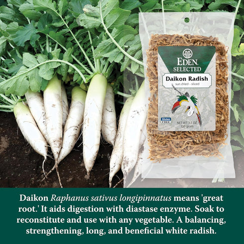 Eden Daikon Radish, Sun Dried and Finely Sliced, Traditionally Made in Japan, 3.5 oz...