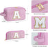 Birthday Gifts for Women - Personalized Gifts Idea for Women Her Mom Best Friend Sister Teacher Bridesmaid, Monogram Initial Pink Makeup Bag Cute ...