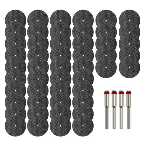50pcs Rotary Tool Cut Off Wheels 1-1/4'' Fiberglass Reinforced Cutting Wheel Discs with 4Pcs Mandrels Rotary Tool Accessories for Cutting Metal, W...