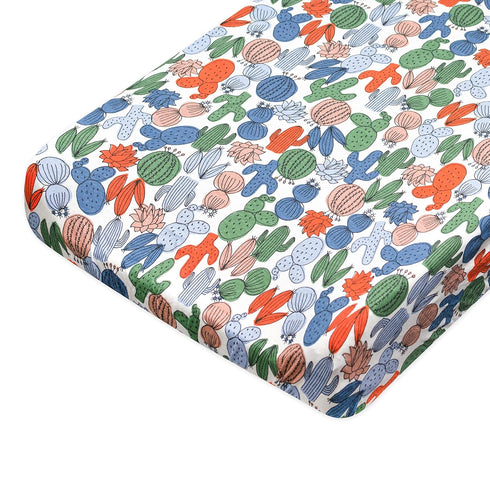 HonestBaby Boys Organic Cotton Changing Pad Cover, Cactus, One Size...