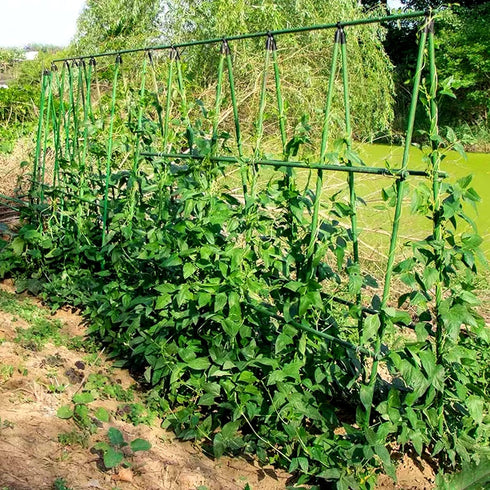 Adjustable Plant Trellis Connectors, Plastic Garden Stakes Clips for 0.78 inch Diameter Poles Connecting Joints for Tomato Cage Cucumber Teepee Cl...