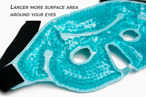 Eye Mask with Gel Beads, PLUS Eye Pads, Great for Pain Relief, Reusable Hot and Cold Eye Mask Therapy Compress...