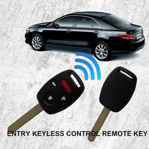 Keyless Entry Remote Control Uncut Car Ignition Key Fob Replacement for 2003 2004 2005 2006 2007 Honda Accord OUCG8D-380H-A 313.8 Mhz ID46 Chip (P...