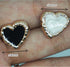 10pieces 18mm/0.71inch Light Luxury Metal Hand Sewn Foot Button Shirt Button Sweater Cardigan Knit Button Multiple Styles Available (Heart-Shaped)...