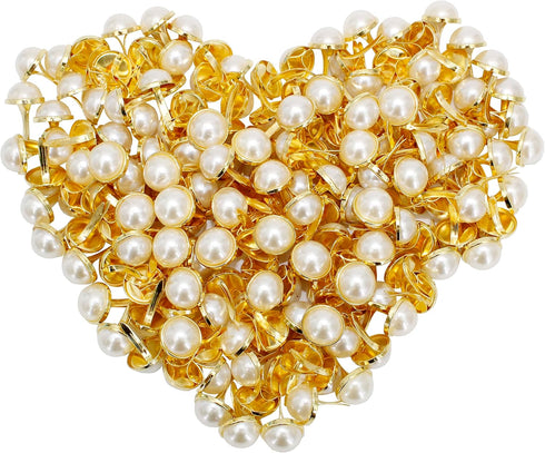 12 x 18mm White Imitation Pearl Brads Paper Fastener for Scrapbooking Card Making Wedding Craft (100pcs)...