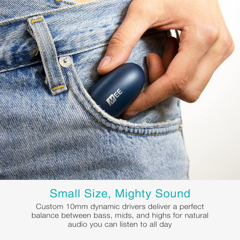 MEE audio Pebbles True Wireless Earbuds - Bluetooth 5.3 Low Profile in Ear Lightweight Headphones with Headset Microphone & Call Noise Reduction f...