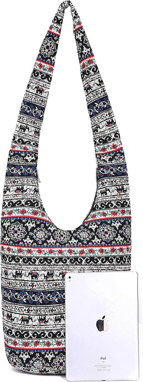 Women Shoulder Handbags Fashion canvas Hippie Crossbody Bags Bohemian Animal Prints Hobo Bags...