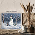 Posterizer 1 pcs-cute snowman in snowy wintery nature 1-Landscape & Nature Art-GIft for Men Women Teens-Living Room Bedroom Decor- unframed wall a...