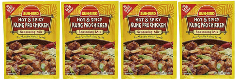 Sun-Bird HOT & SPICY KUNG PAO CHICKEN Asian Seasoning Mix, .87oz (4-pack)...
