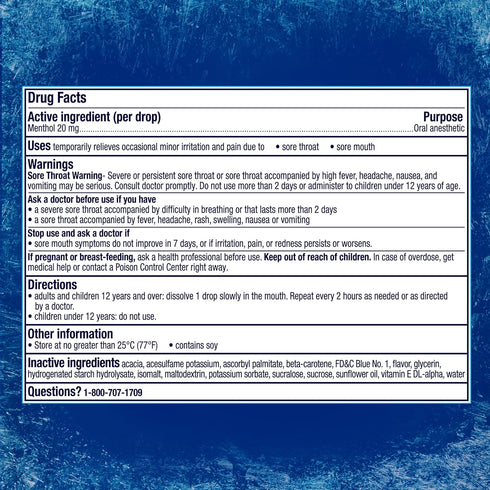 Vicks VapoCool Severe Medicated Sore Throat Drops, Max Strength Menthol, Soothes Sore Throat Pain, Winterfrost Flavor, 45ct...