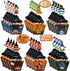 Halloween Cupcake Wrappers | 48 Pcs Set (24 Wrappers + 24 Toppers) | Halloween Gnomes Cupcake Wrapper Set | Halloween Party Decorations Baking | S...