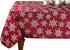 Violet Linen Decorative Christmas Snowflakes Design Red Tablecloths - 60" X 84"...