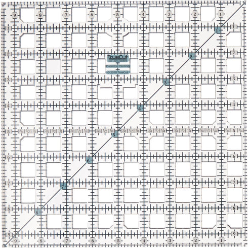 TrueCut, Ruler, for Precise Straight Cuts, Features Built-in Holes, Measures 9.5" x 9.5"...