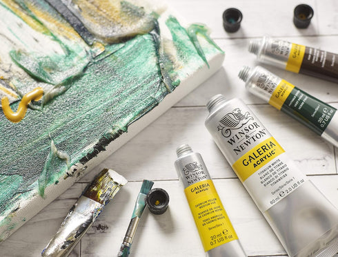 Winsor & Newton Galeria Acrylic Color, 250ml (8.4-oz) bottle, Permanent Green Light...
