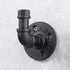 Industrial Style Robe Towel Hook Wall Mounted Metal Iron Pipe Coat Hanger Hat Holder Bag Rack for Bathroom Bedroom Kitchen, Rust Free, Black...