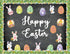 72 PCS Easter Cutouts for Bulletin Board Decoration, Easter Egg Bunny Rabbits Paper Cutouts Grass Border for Easter Spring Party Home Office Schoo...