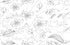 House of Doolittle Notebook, Doodle Flower Black & White, 7 x 9 (HOD78190)...